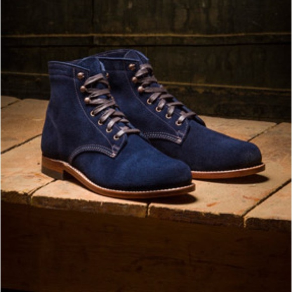 Wolverine 1000 miles Luke navy suede boots size 13 D